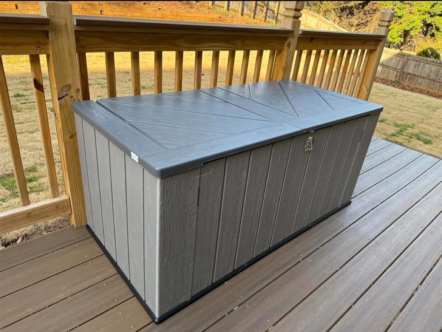 Gray Outdoor Storage Deck Box(160gallons)