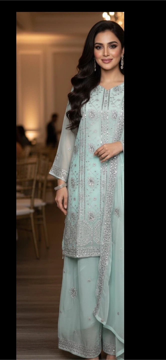 Pakistani Chiffon Dress