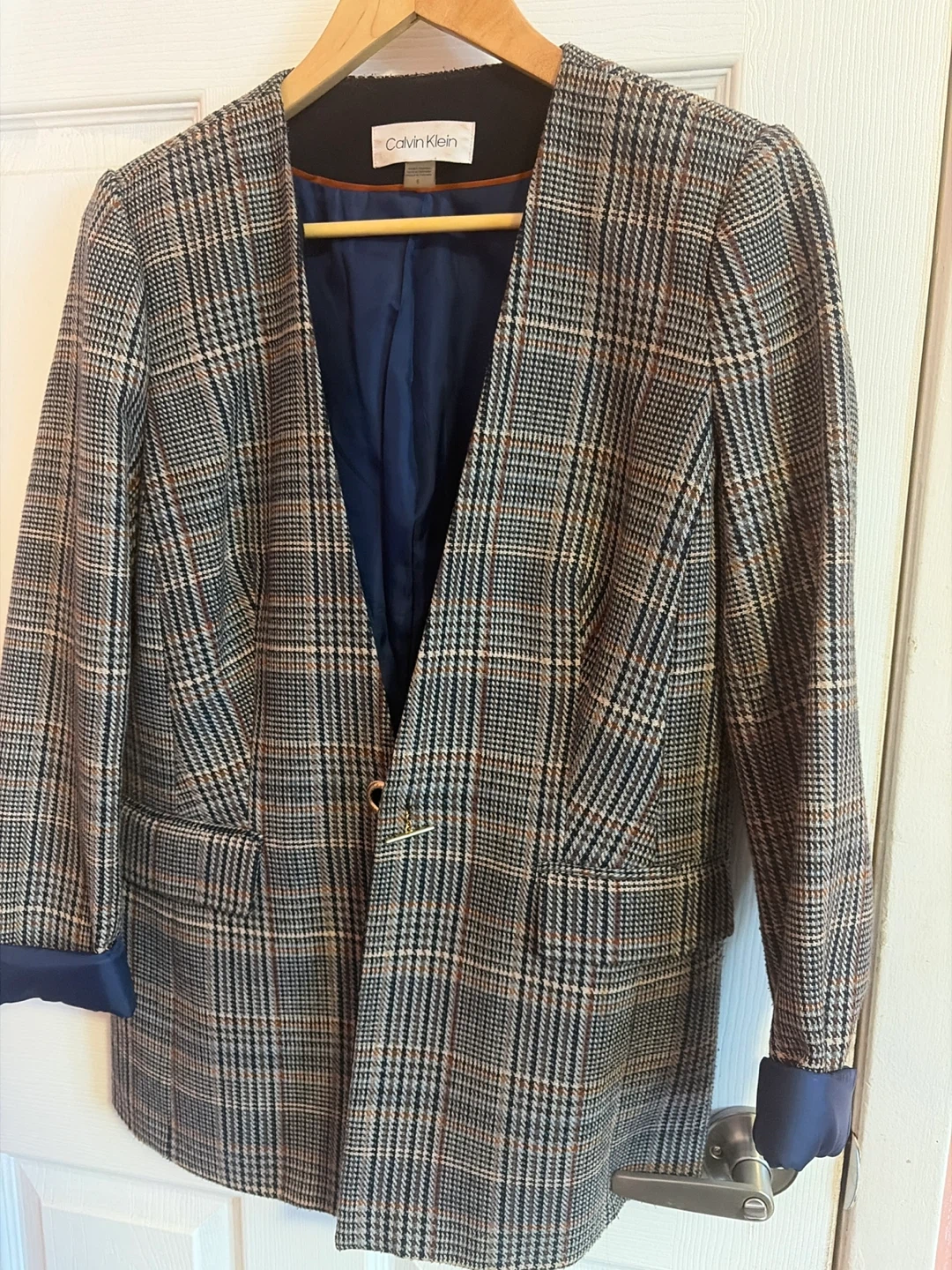 Calvin Klein Plaid Blazer