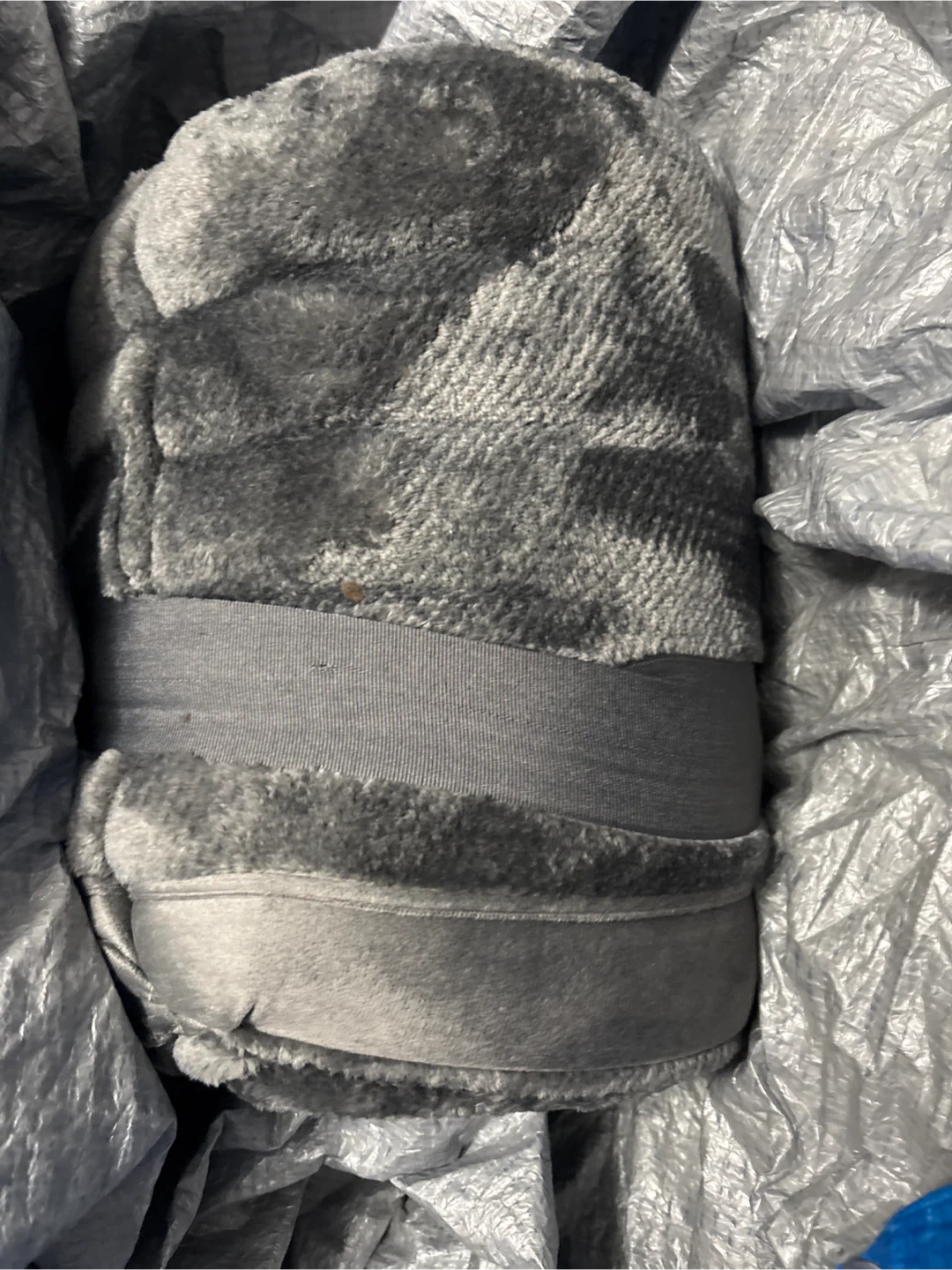 Kirkland Grey Plush Throw Blanket - Queen