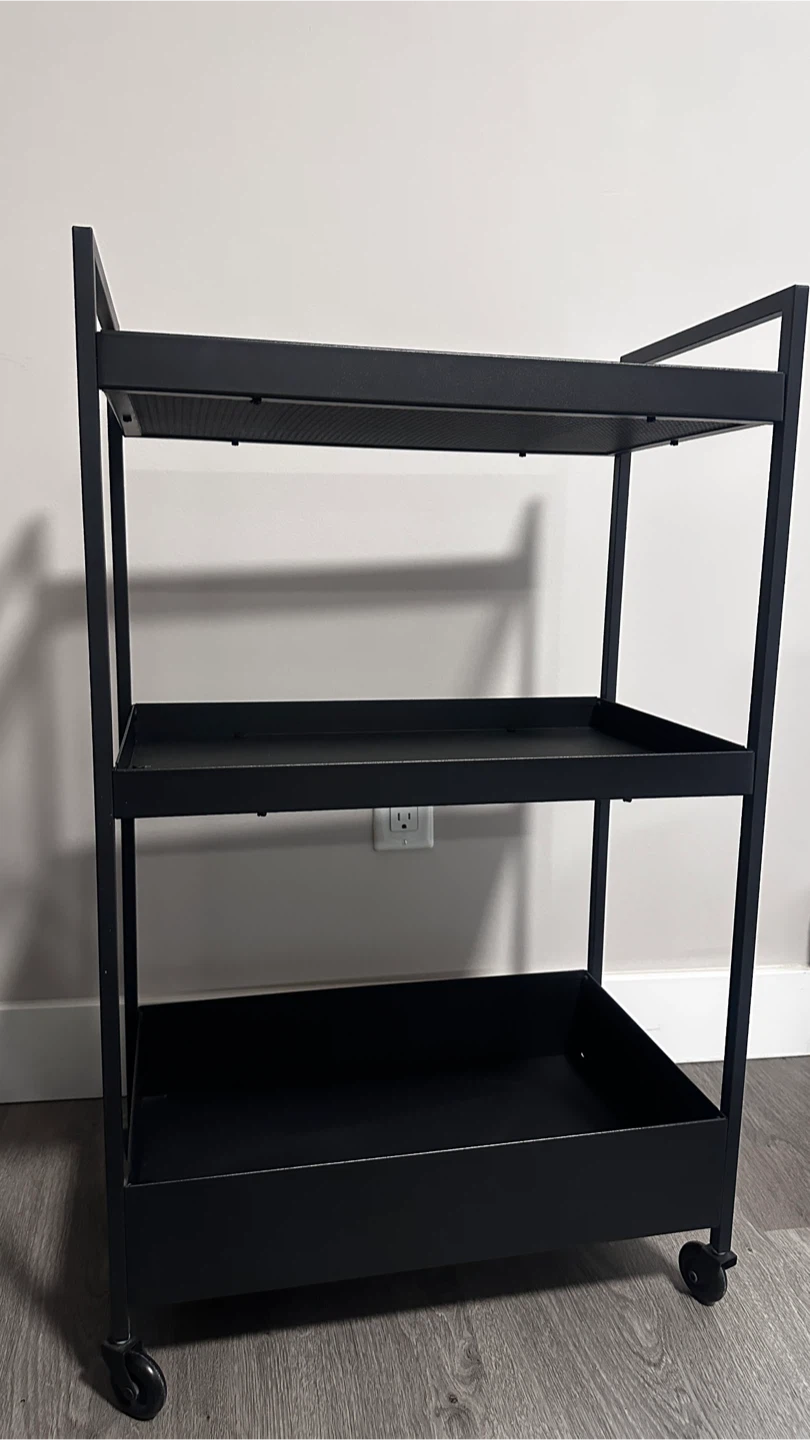 Black utility cart