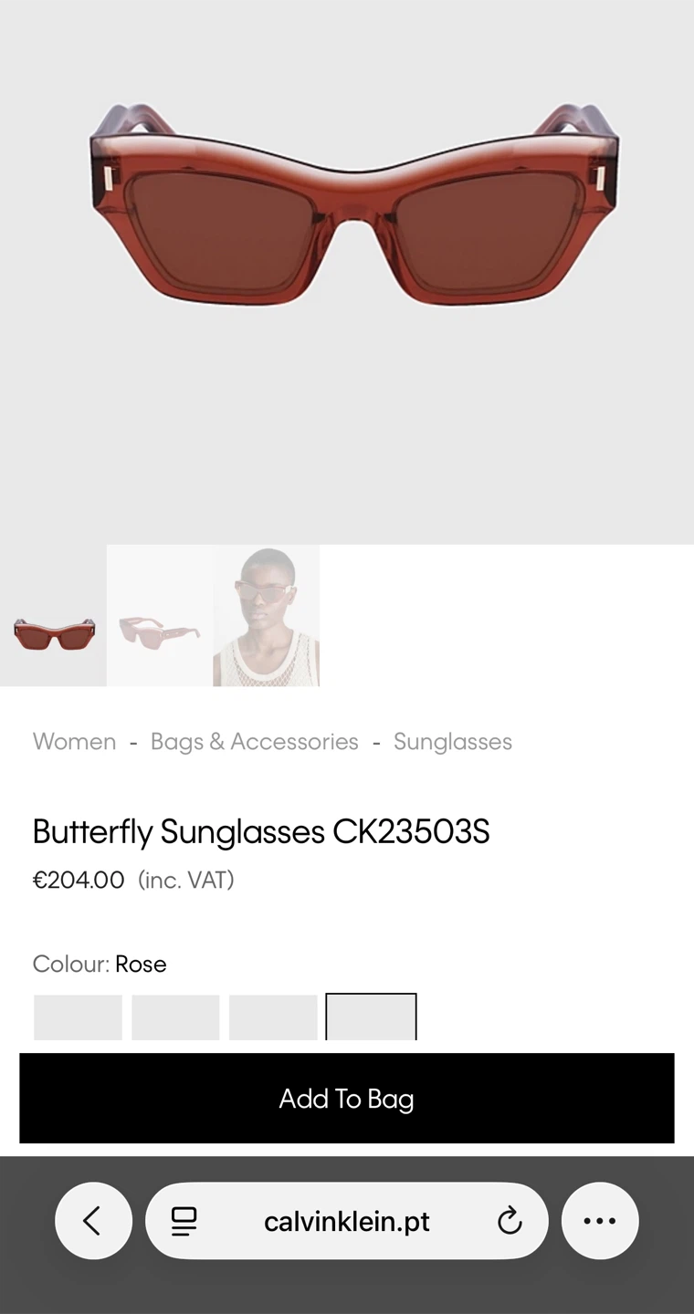 Calvin Klein Butterfly Sunglasses CK23503S