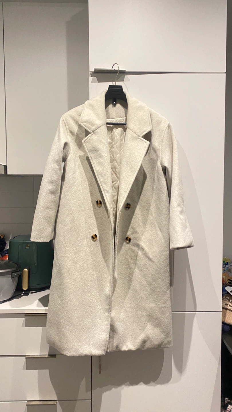 Women's Double-Breasted Wool Blend Coat