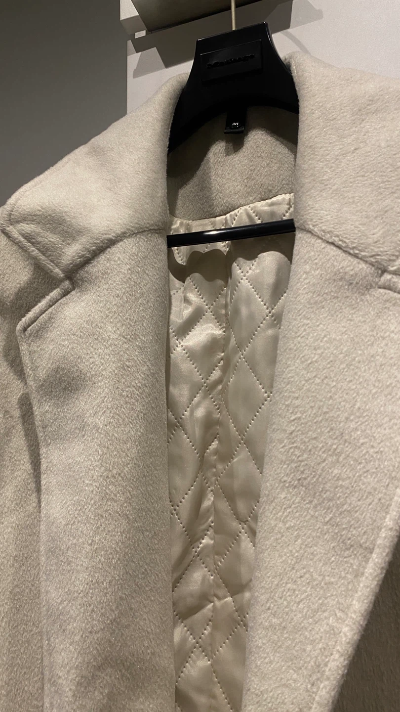 Women's Double-Breasted Wool Blend Coat - photo 2