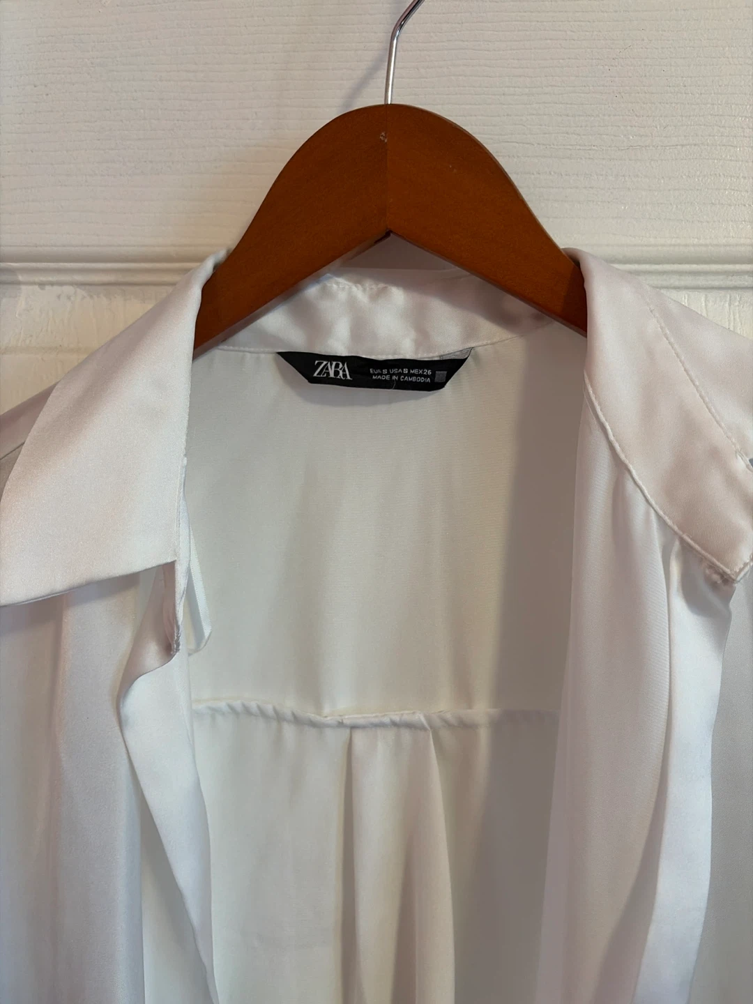 ZARA White Satin Shirt - photo 2