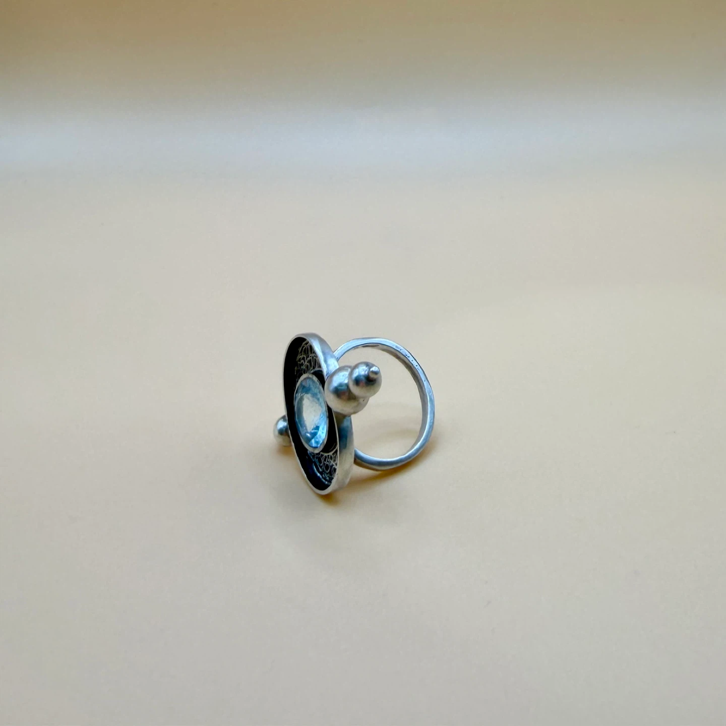 Handmade Aquamarine Sterling Silver Ring - photo 2