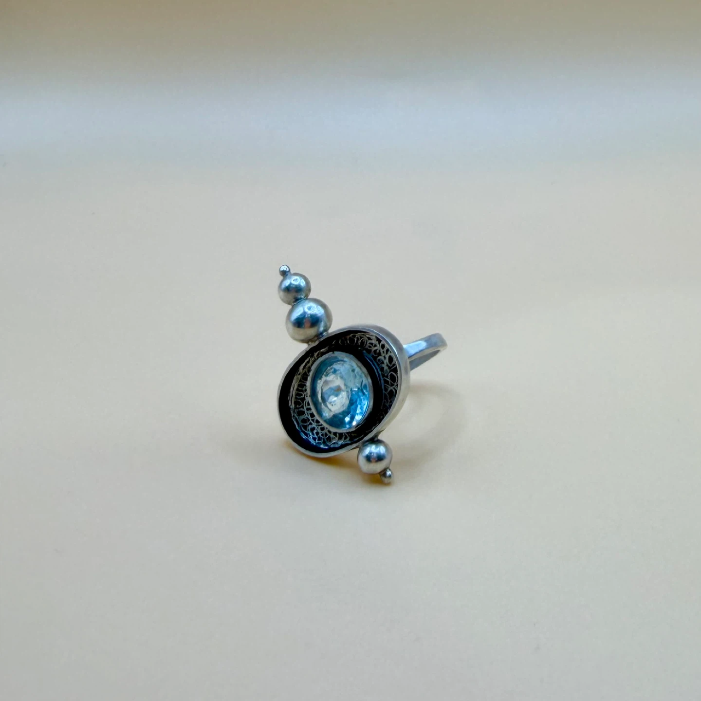 Handmade Aquamarine Sterling Silver Ring