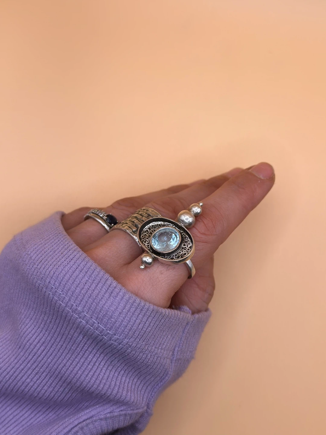 Handmade Aquamarine Sterling Silver Ring - photo 5