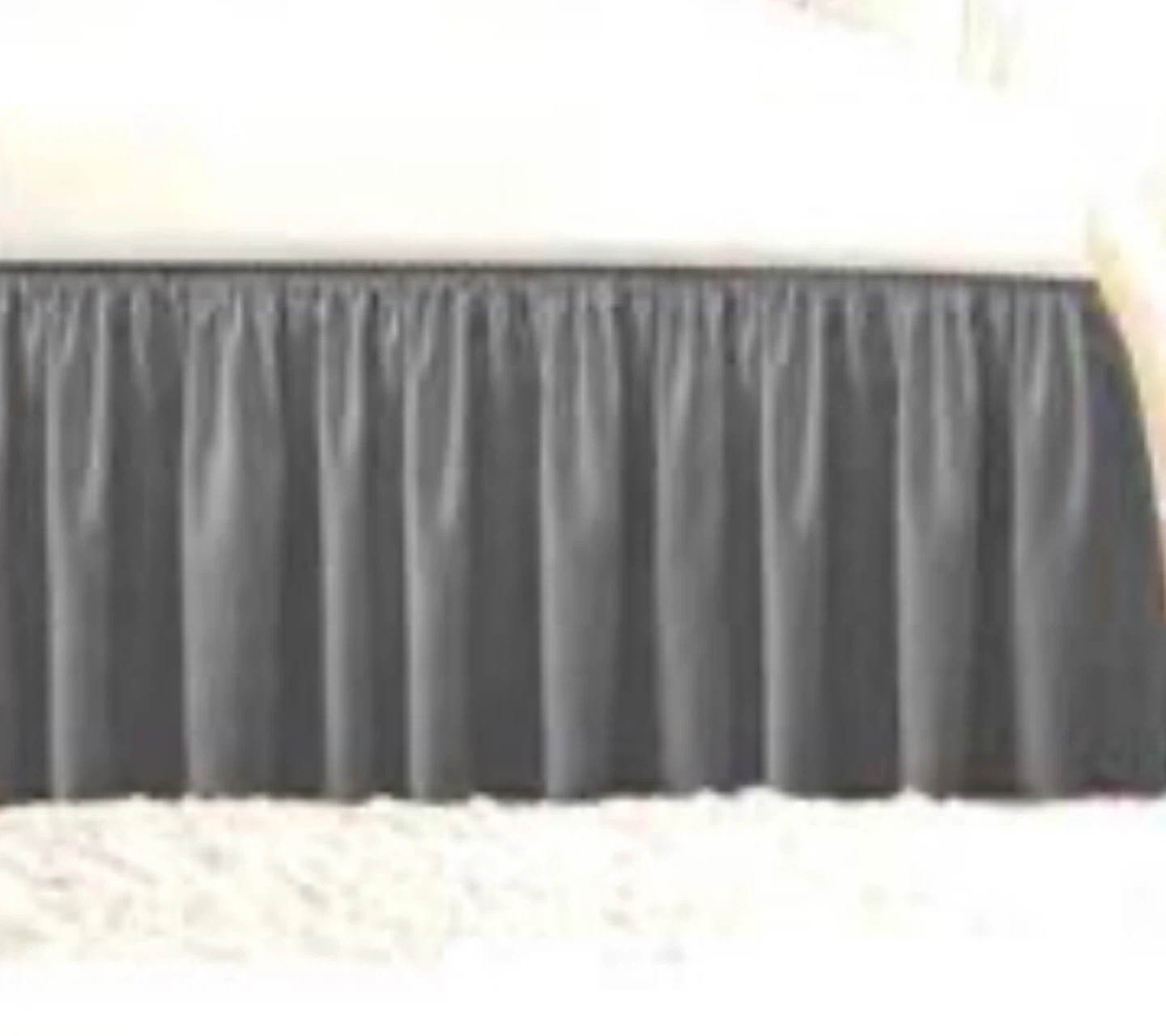 Twin Grey Ruffled Bed Skirt