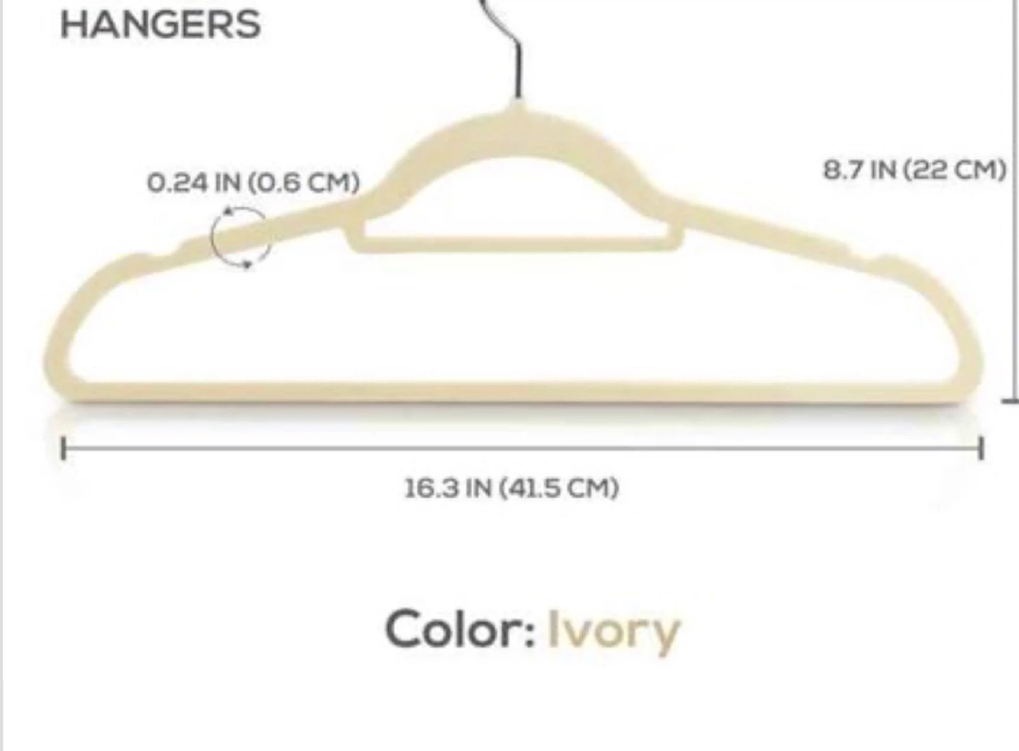 Utopia 30 Pack Ivory Velvet Hangers - photo 2