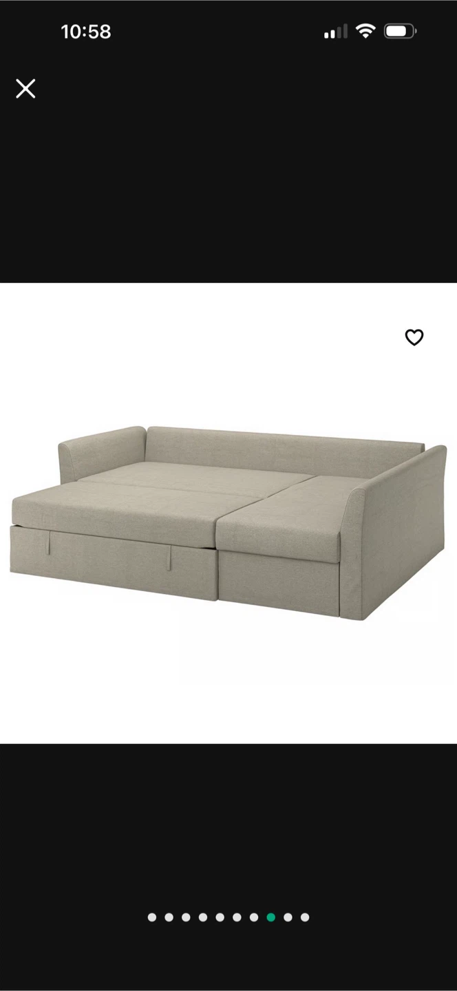 Light Beige Sectional Sofa with Storage and Pull-out Bed - photo 2