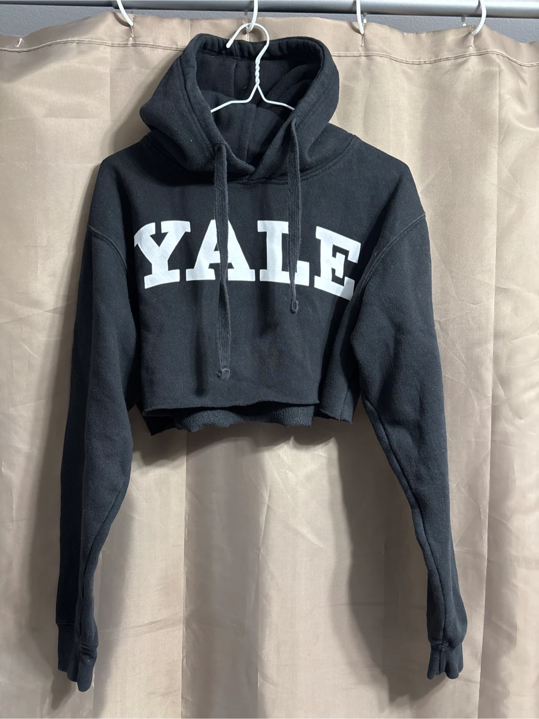 Black Yale Cropped Hoodie - photo 2