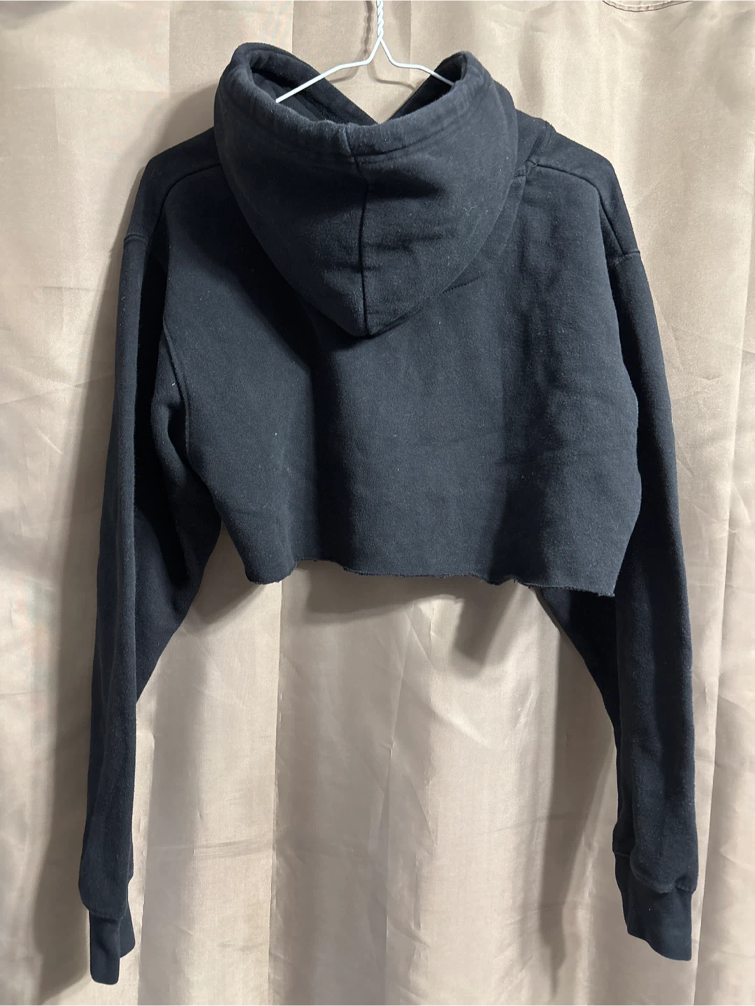 Black Yale Cropped Hoodie - photo 3
