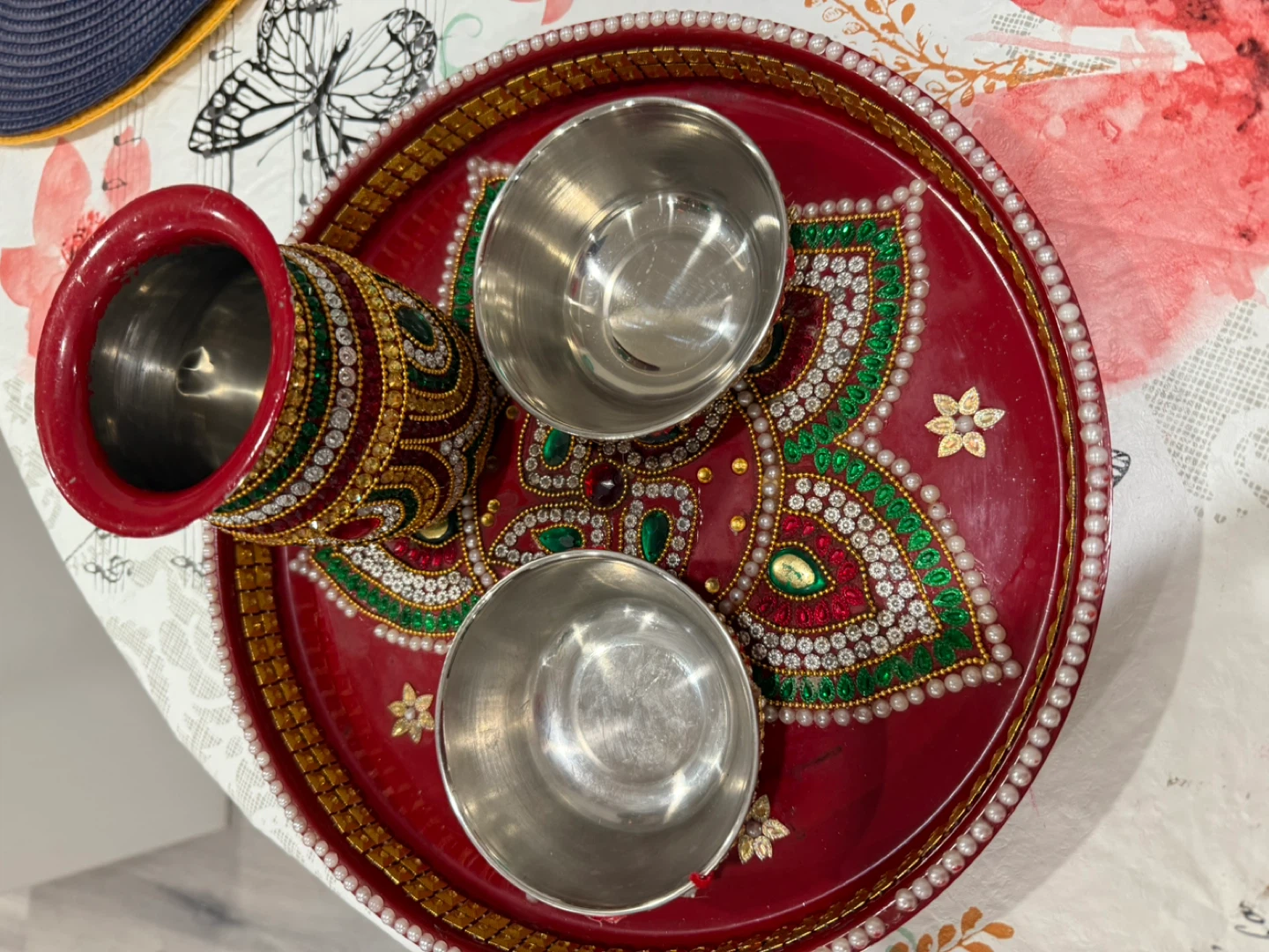 Decorative Puja Thali Set