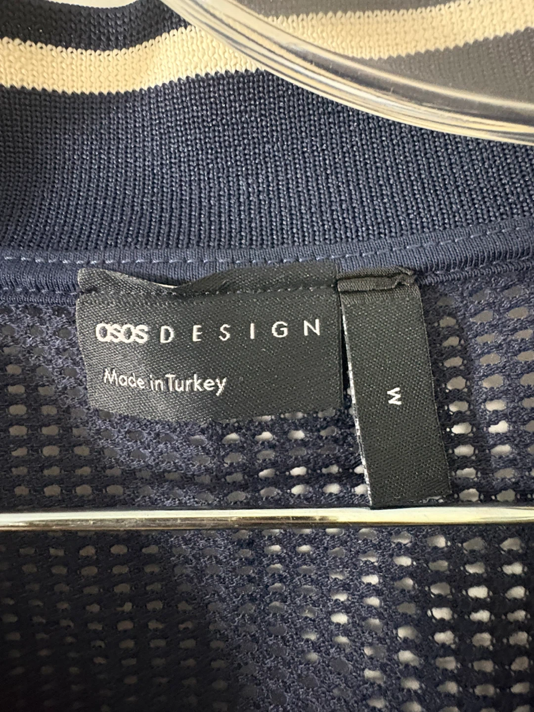 OSOS DESIGN Navy Mesh V-Neck Tank Top Size M - photo 2