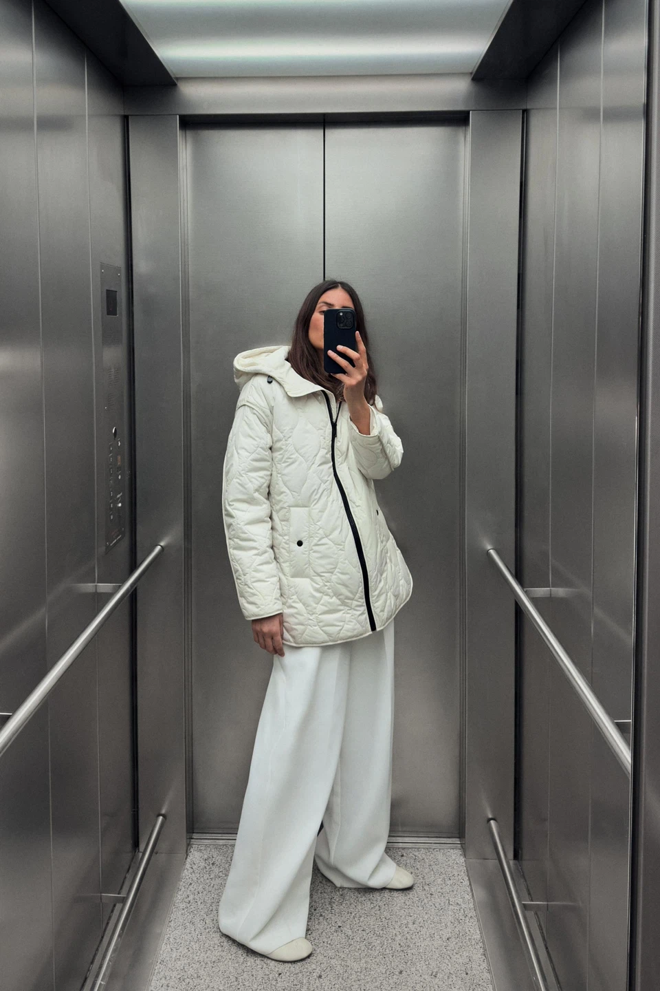 Zara Quilted Water Repellent Hooded Jacket - photo 3