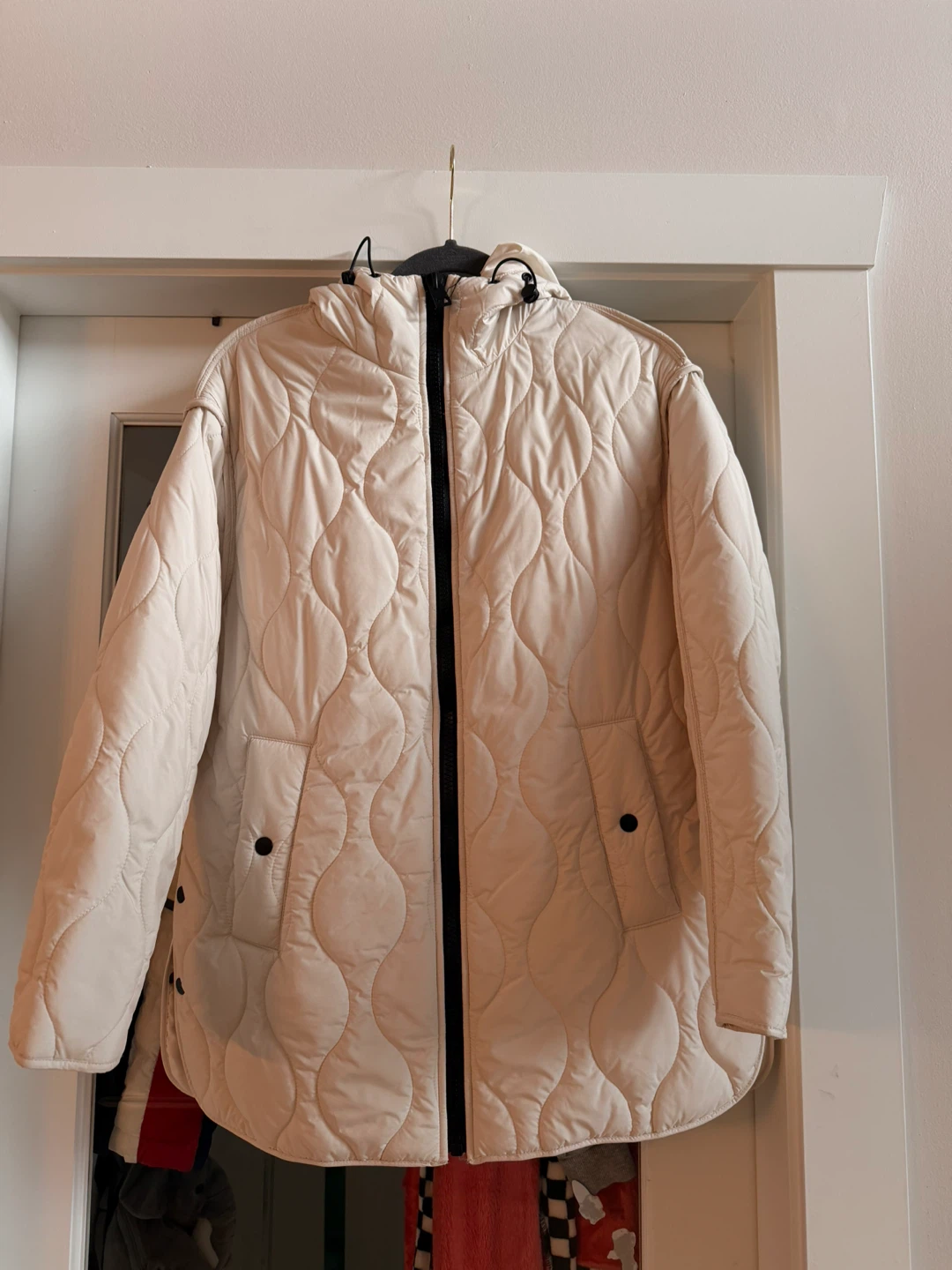 Zara Quilted Water Repellent Hooded Jacket