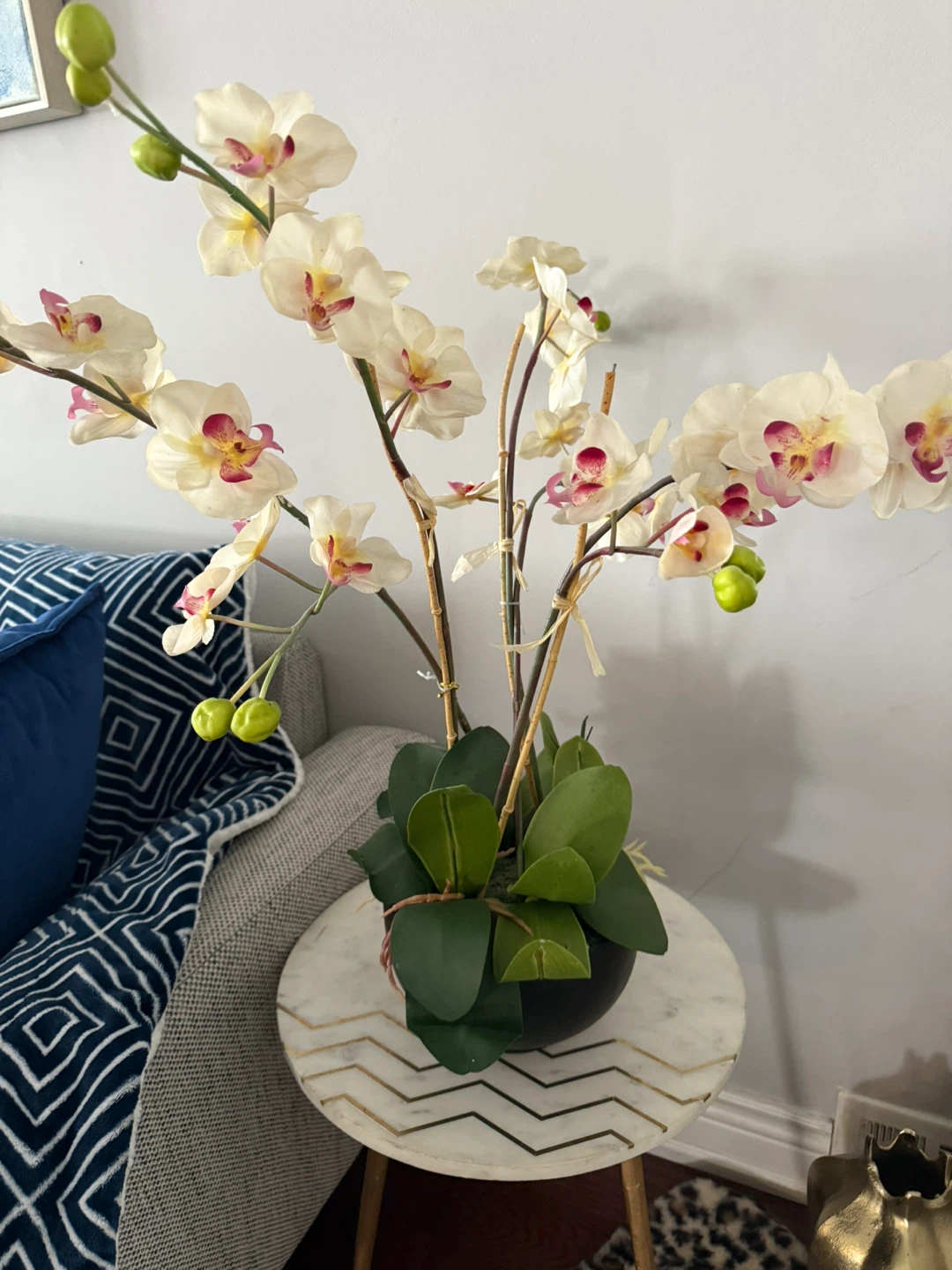 Artificial White Orchid Plant