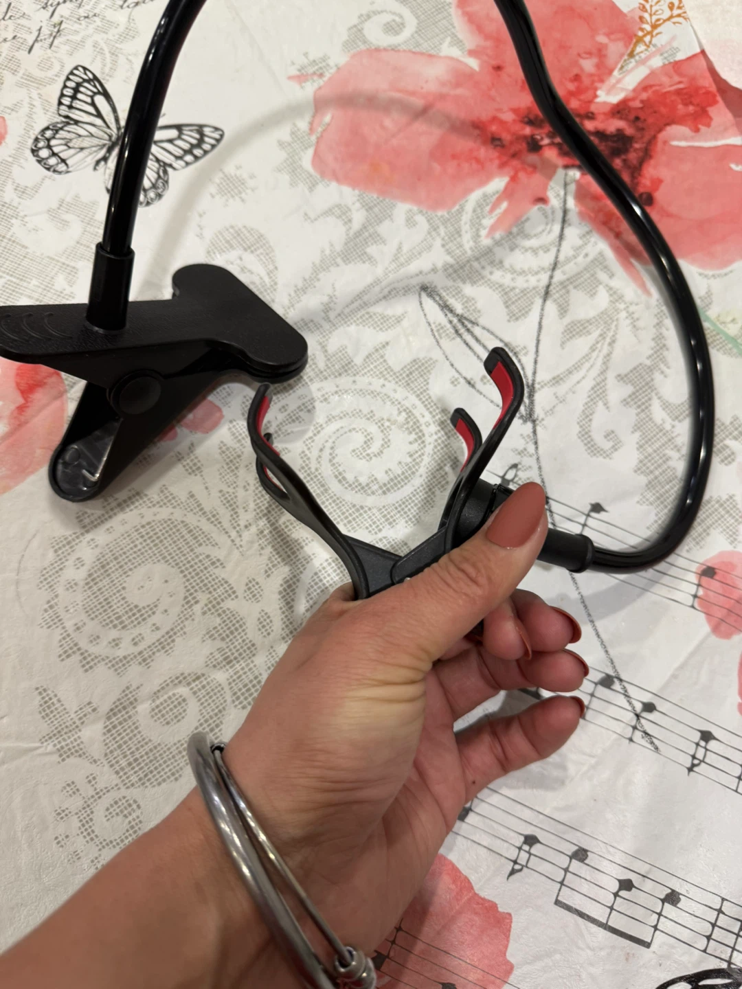 Black Flexible Gooseneck Phone Holder with Clamp - photo 5