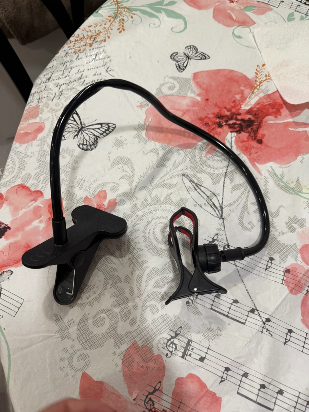 Black Flexible Gooseneck Phone Holder with Clamp - photo 4