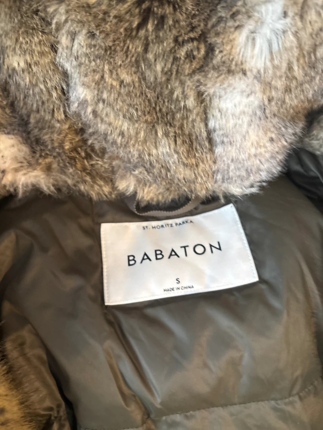 Babaton St. Moritz Parka - Green - Size S - photo 3