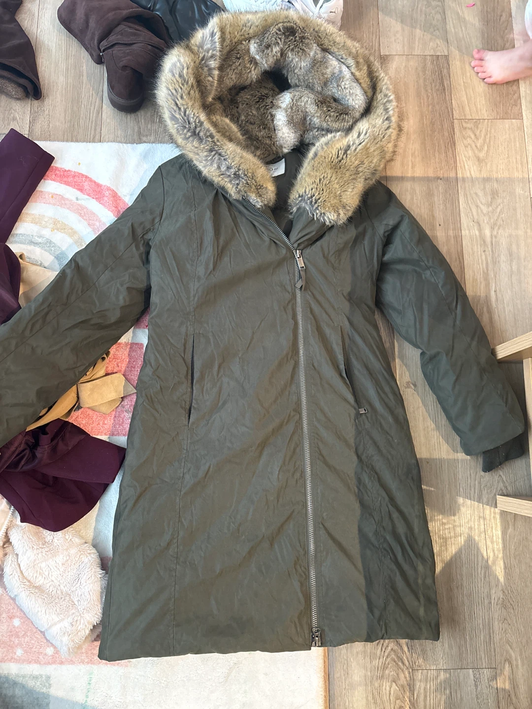 Babaton St. Moritz Parka - Green - Size S - photo 4