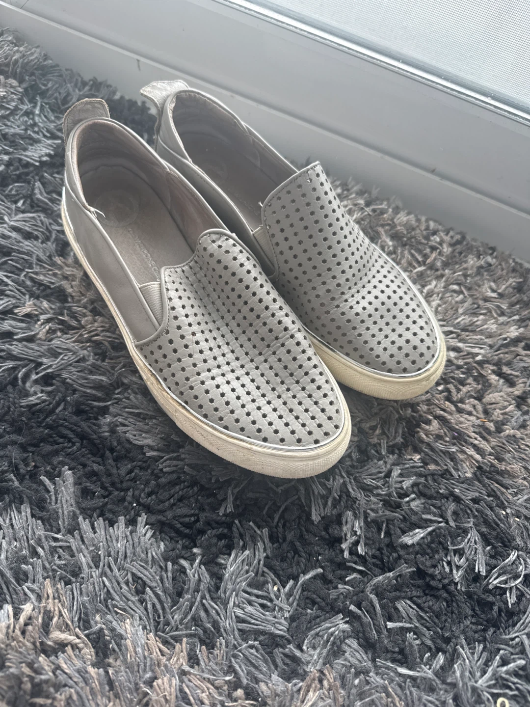 Wishbone Grey Perforated Slip-On Sneakers