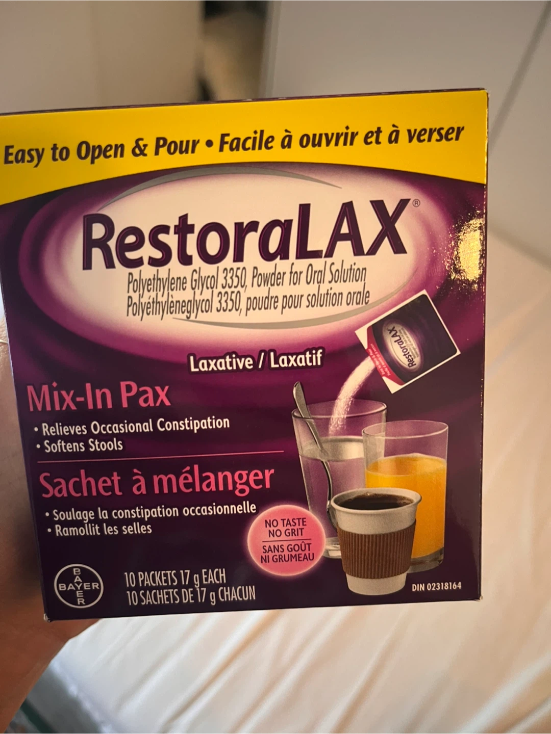 RestoraLAX Laxative Mix-In Pax Powder (10 Sachets)