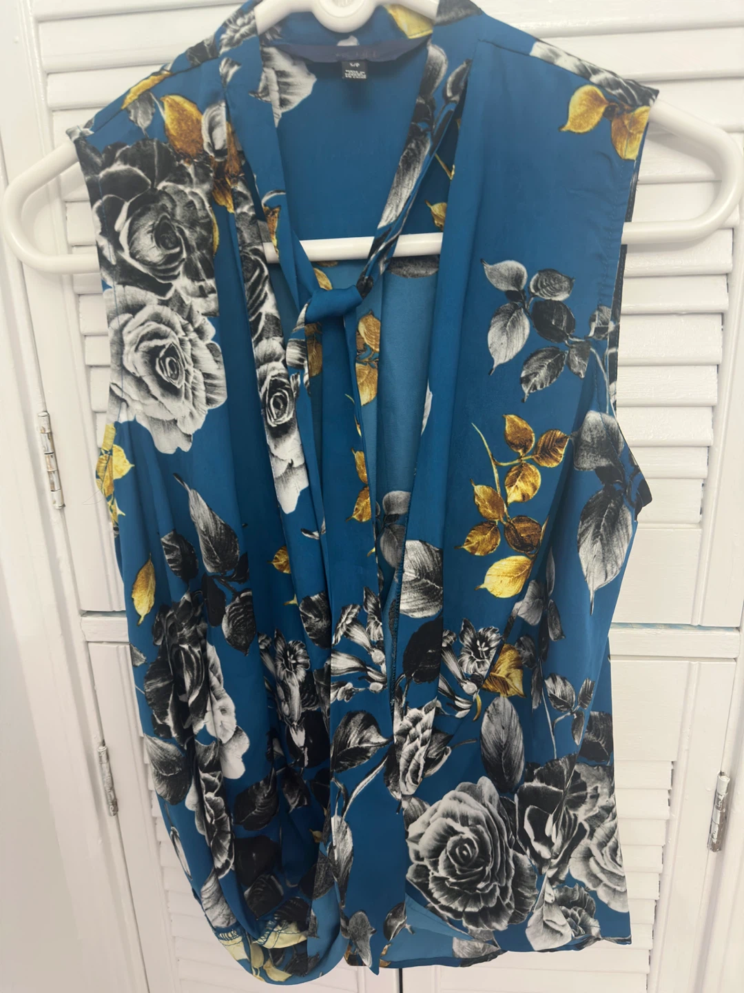 Rachel Rachel Roy Blue Floral Sleeveless Blouse S/P - photo 2