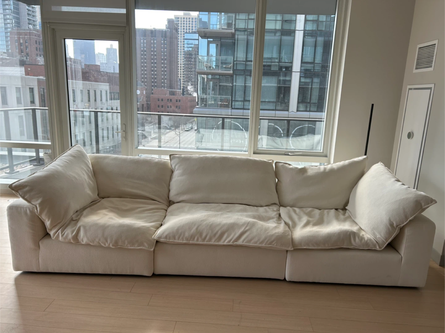 Cream Sectional Sofa - photo 2