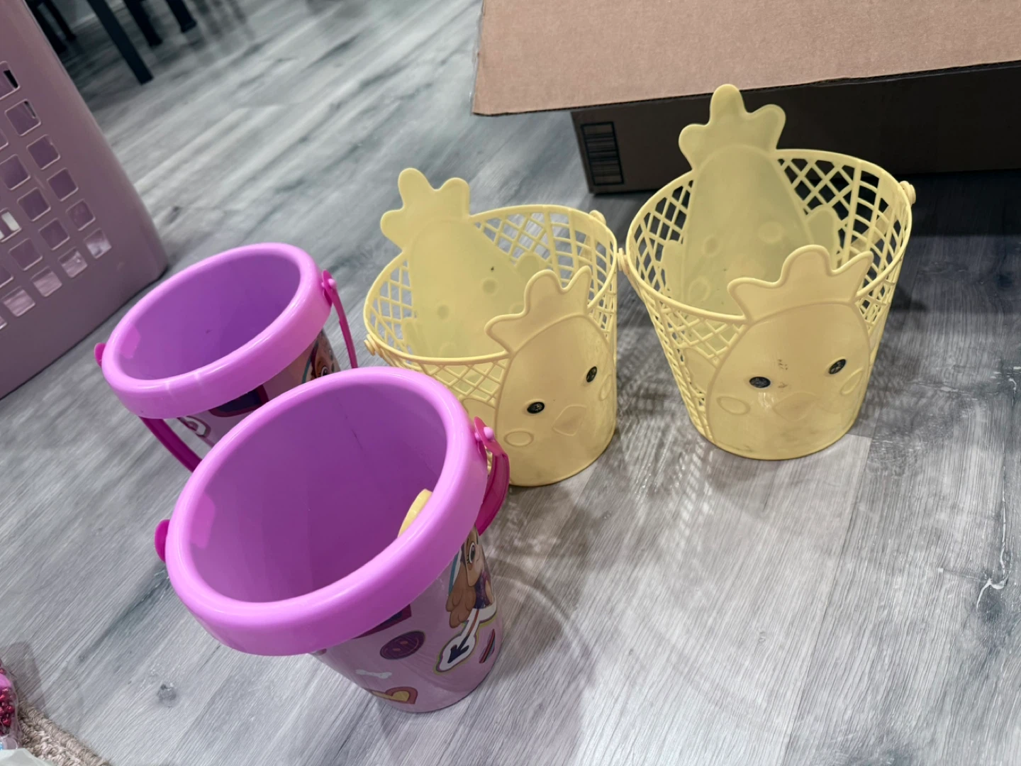 Kids Paw Patrol & Chick Buckets (3 pc)