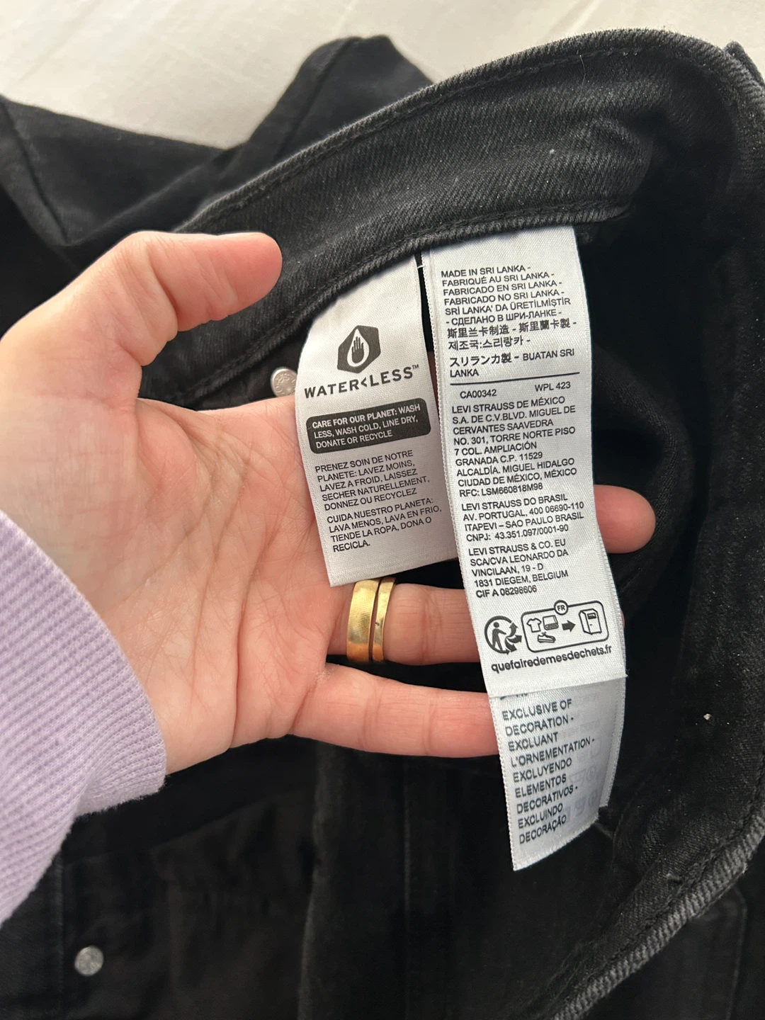 Levi's Black Denim Jeans W26 L27 - photo 3