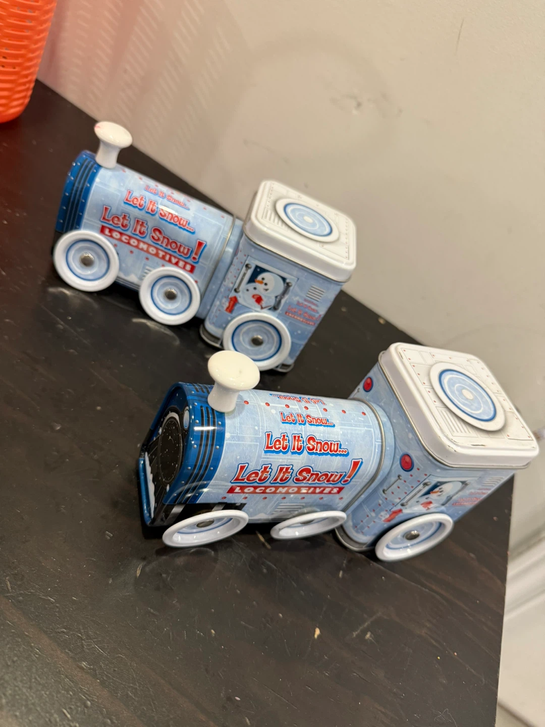 Let It Snow Train Tins - Set of 2 - photo 2