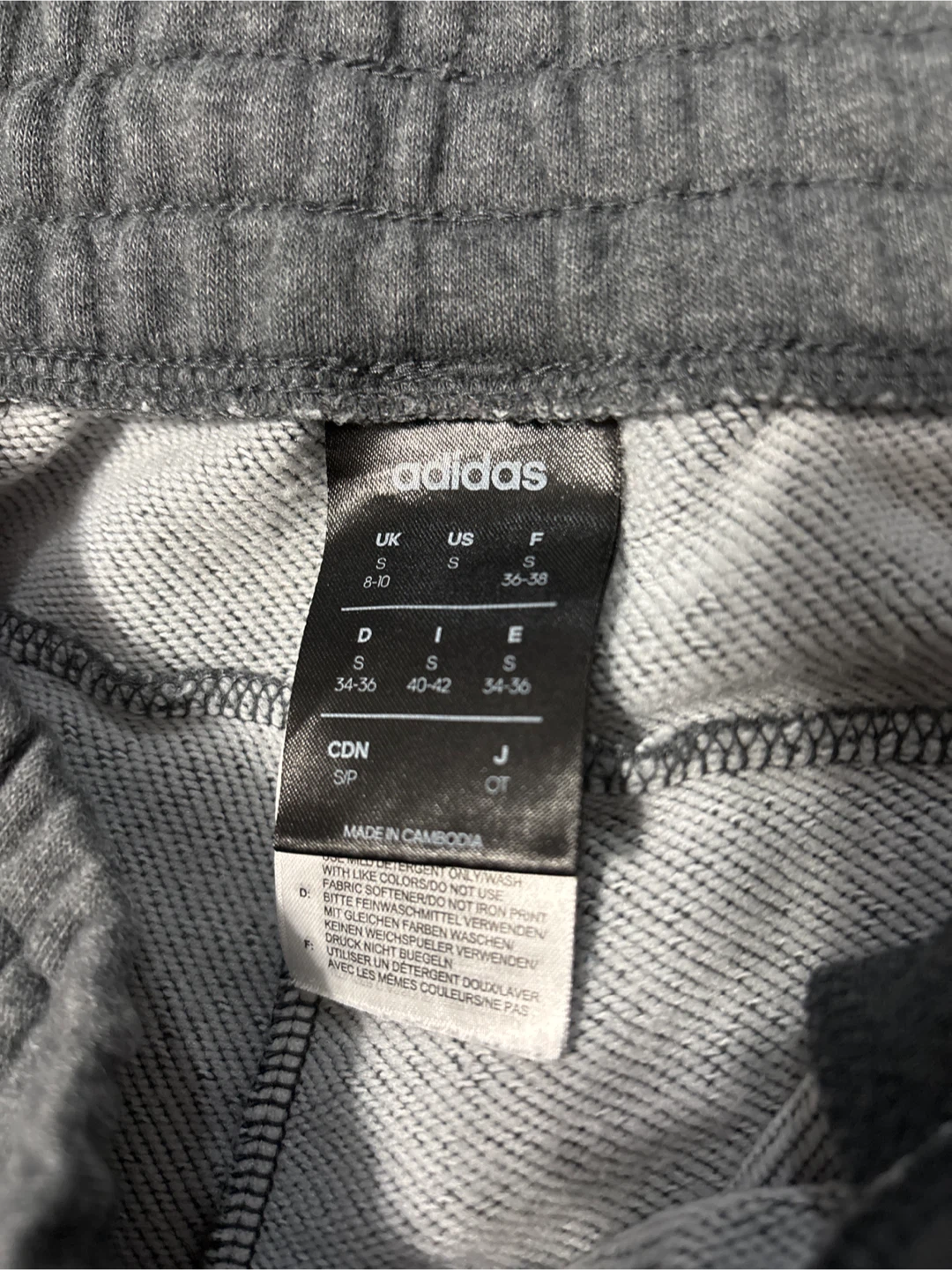 Adidas Jogger Sweatpants - Dark Grey with Pink Stripes - Size S - photo 3