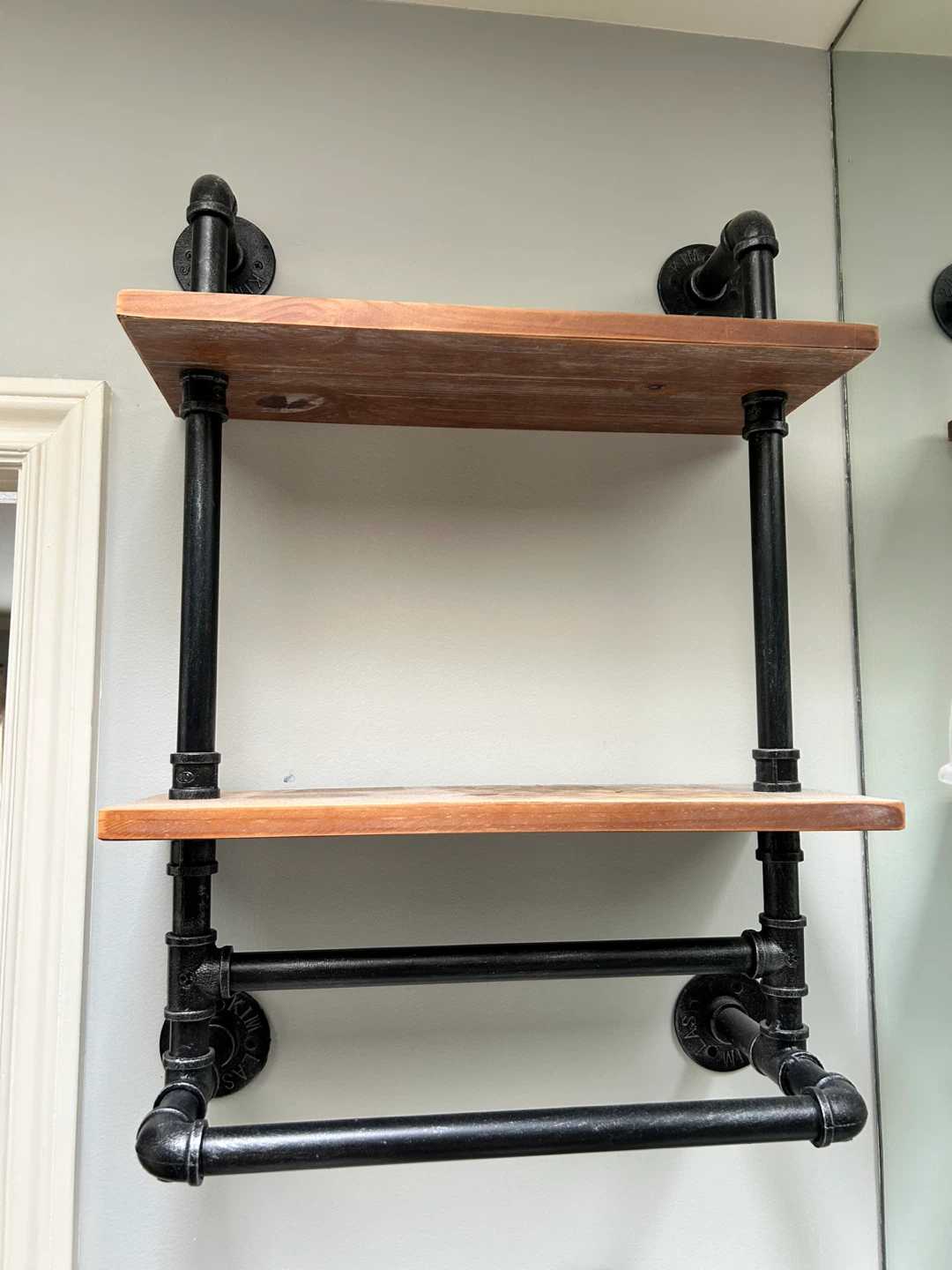 Industrial Pipe Wood Shelf Units - photo 5