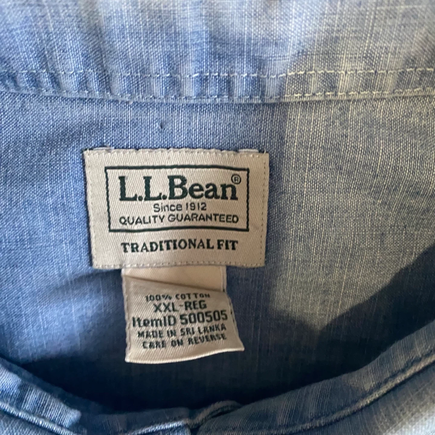 L.L.Bean Traditional Fit Long Sleeve Button Up Shirt - XXL-REG - photo 3