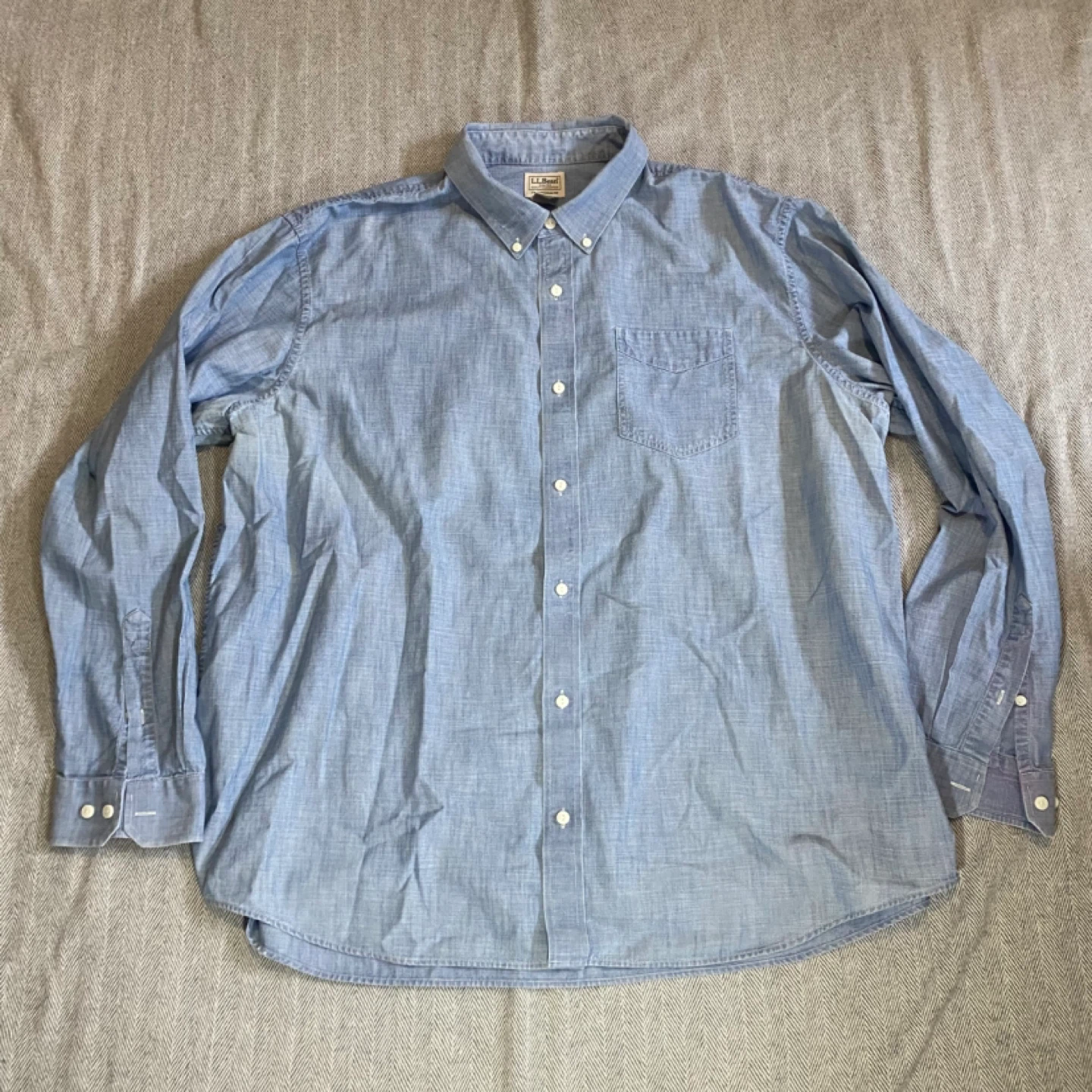 L.L.Bean Traditional Fit Long Sleeve Button Up Shirt - XXL-REG