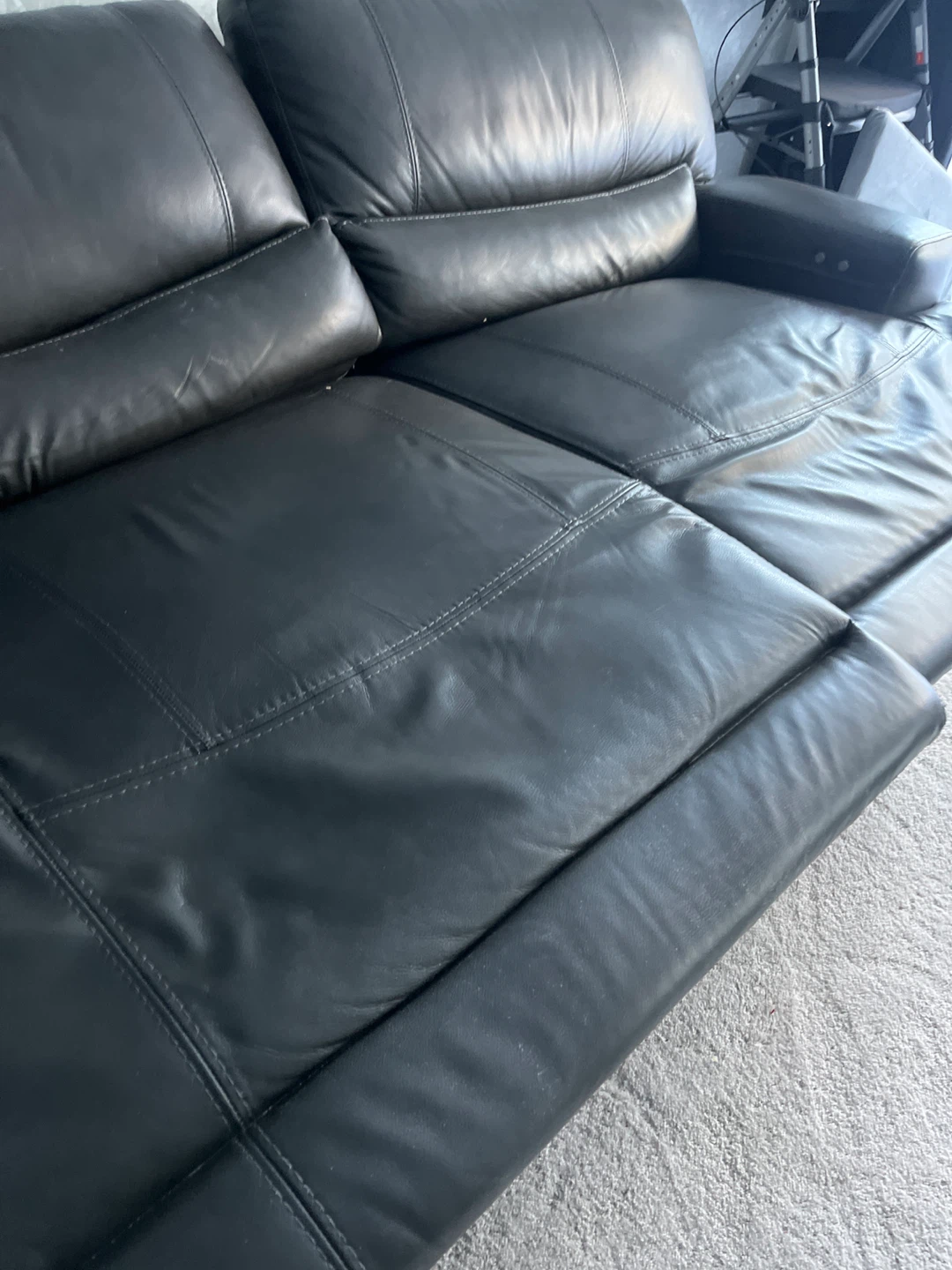 Charcoal black loveseat - photo 4