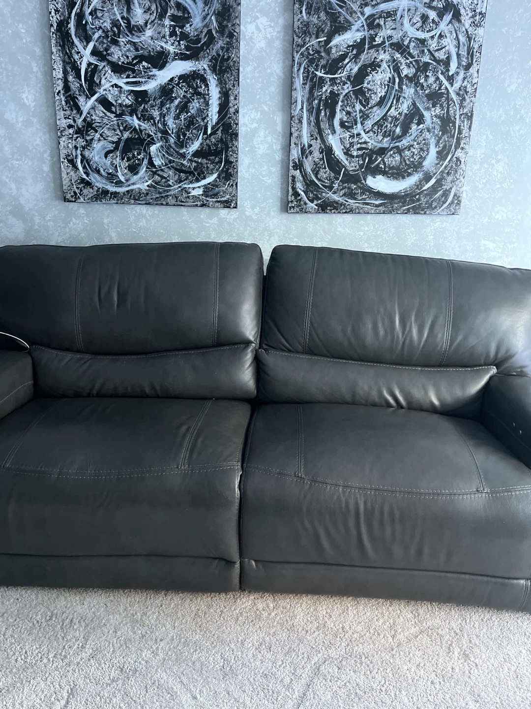 Charcoal black loveseat - photo 3
