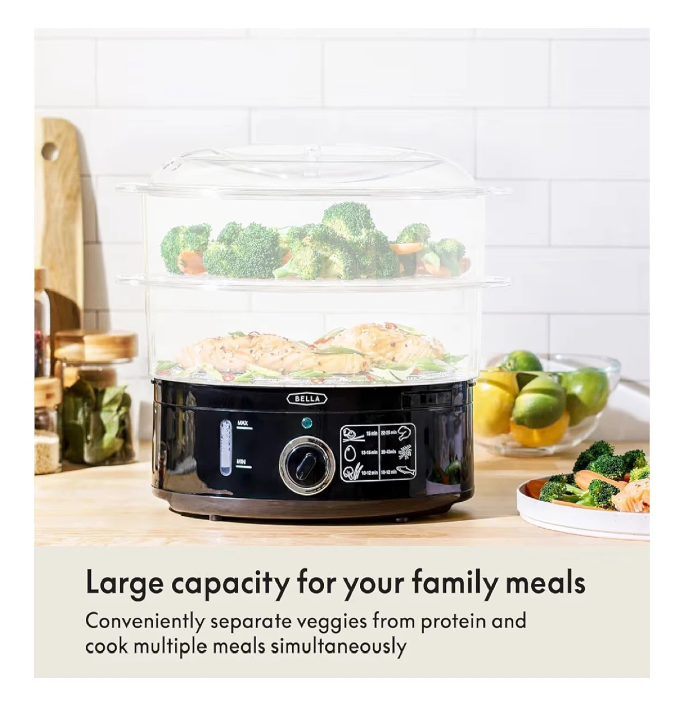 BELLA Two Tier Food Steamer - new! - photo 2