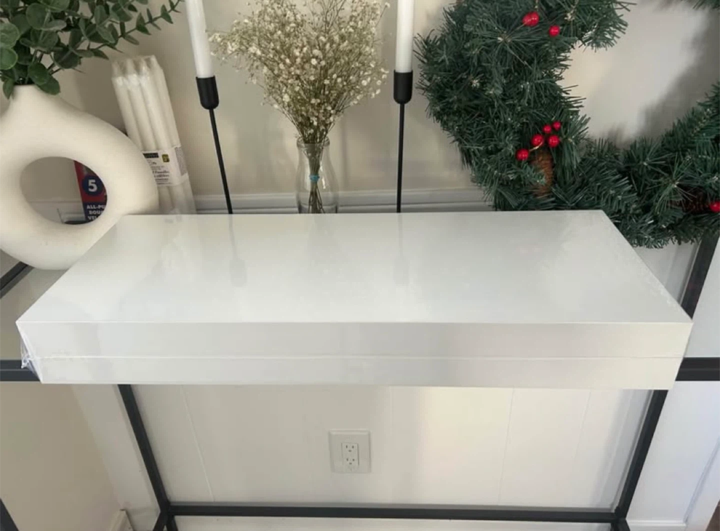 White Floating Shelf Set of 2