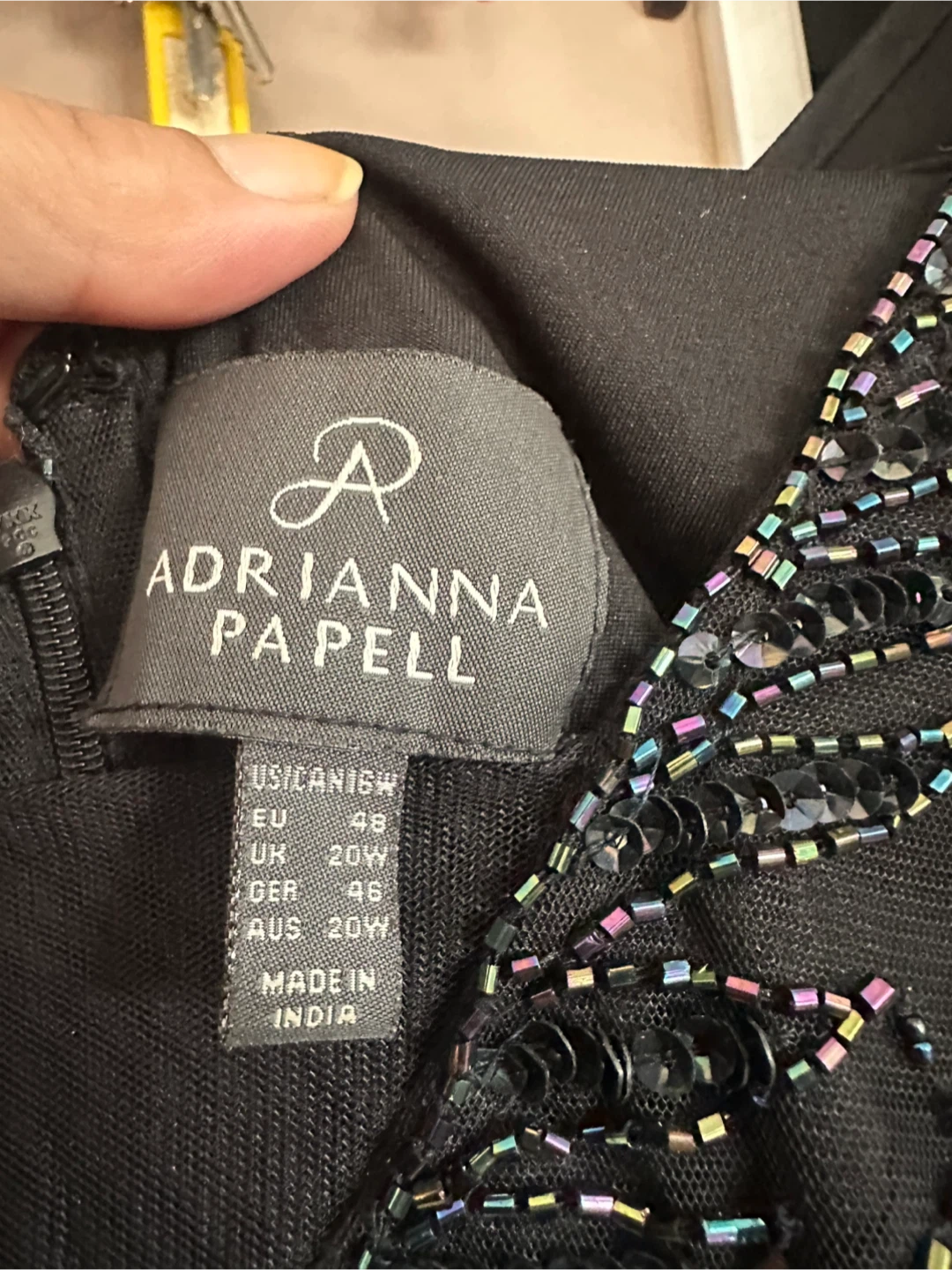 Adrianna Papell Black Beaded Sheath Dress - photo 5