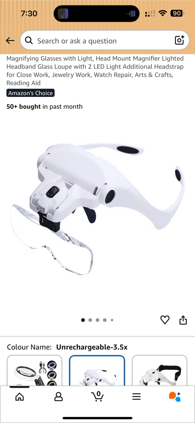 Magnifying glasses with LED light - photo 2