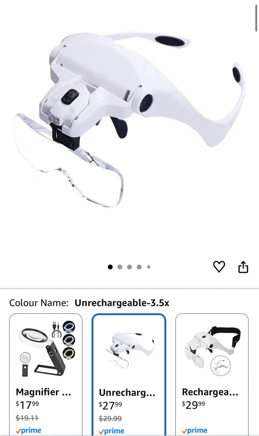 Magnifying glasses with LED light