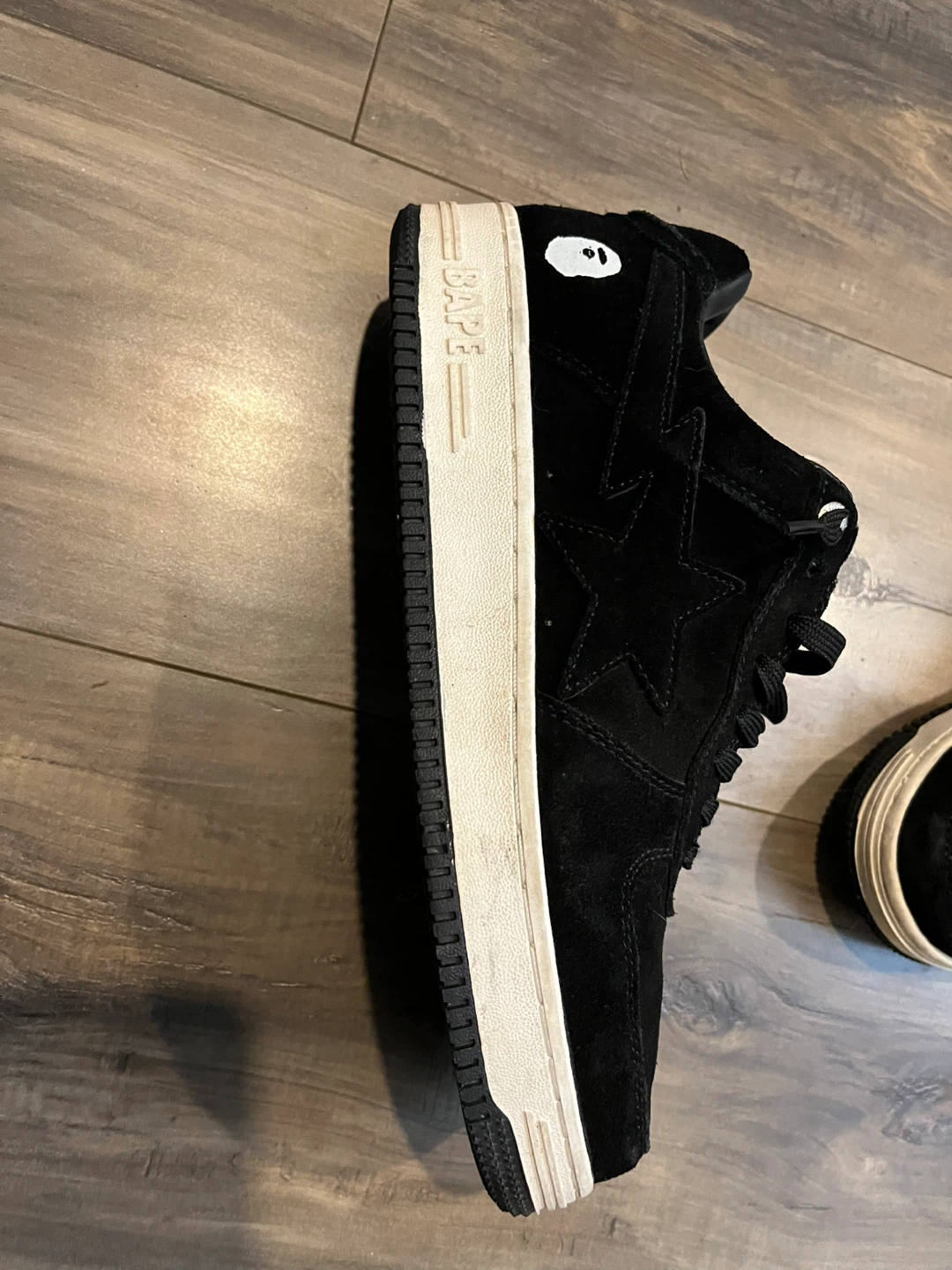 A Bathing Ape BAPE STA Black Suede Sneakers Size US 10 - photo 2