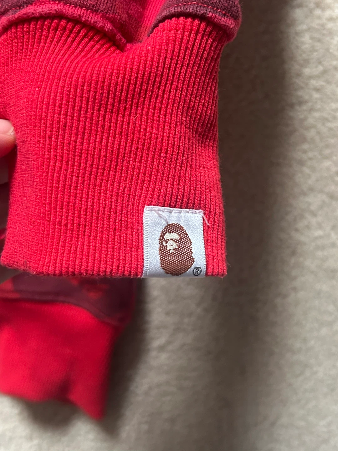 BAPE Red Camo Full Zip Hoodie - photo 2