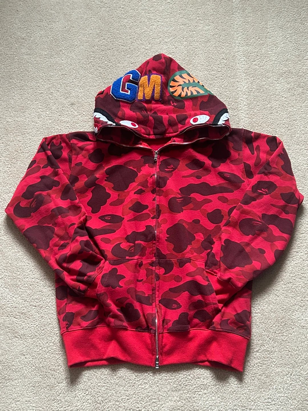 BAPE Red Camo Full Zip Hoodie