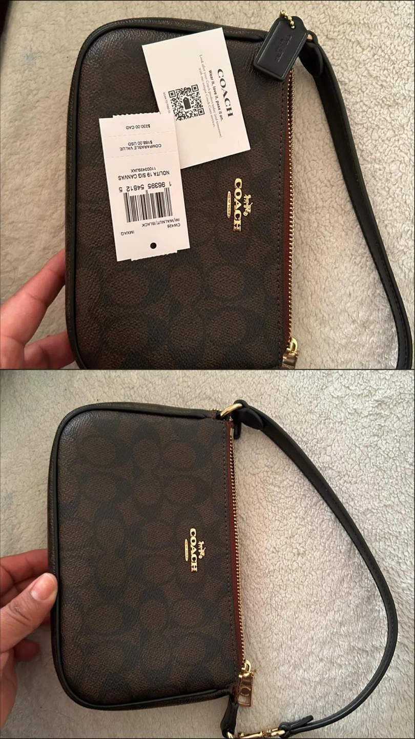 Coach Nolla 19 Signature Canvas Wristlet