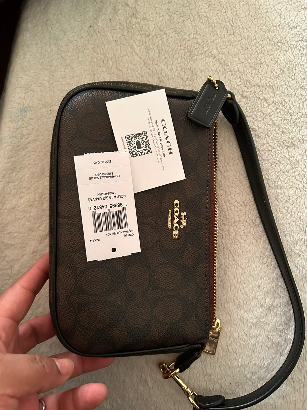 Coach Nolla 19 Signature Canvas Wristlet - photo 2