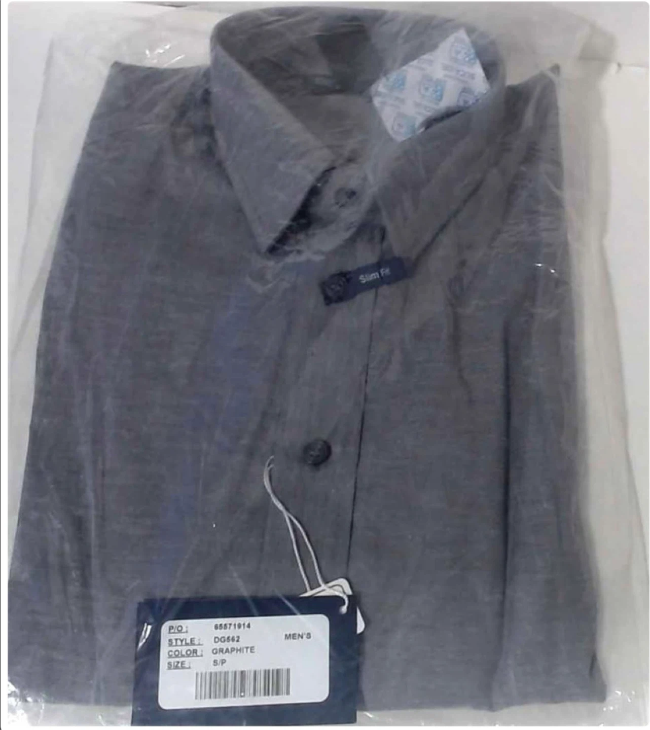 Devon & Jones Men's Graphite Slim Fit Dress Shirt - photo 3